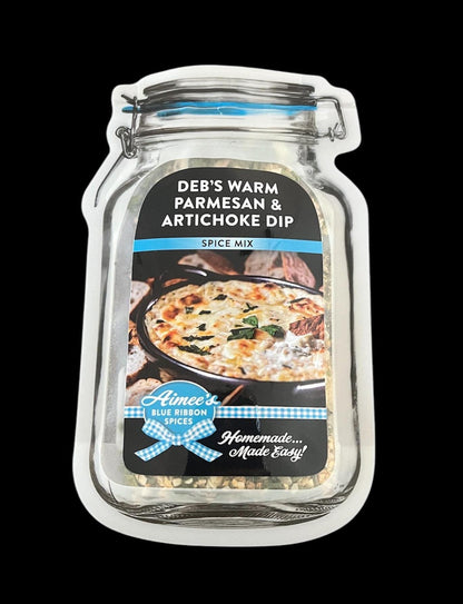 Deb’s Warm Parmesan & Artichoke Dip NO SALT  Spice Seasoning Mixes "Value Three Pack Bulk Savings 3 Pack!" Spice Mix Gluten FREE Add Spinach
