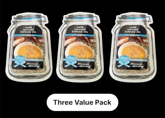 Herb Infused Dipping Oil or Herb Butter Spread ~3 Pack Bulk Spice Seasonings Mixes ~Olive Oil~Great for Gift Giving~ French Bread Sour Dough