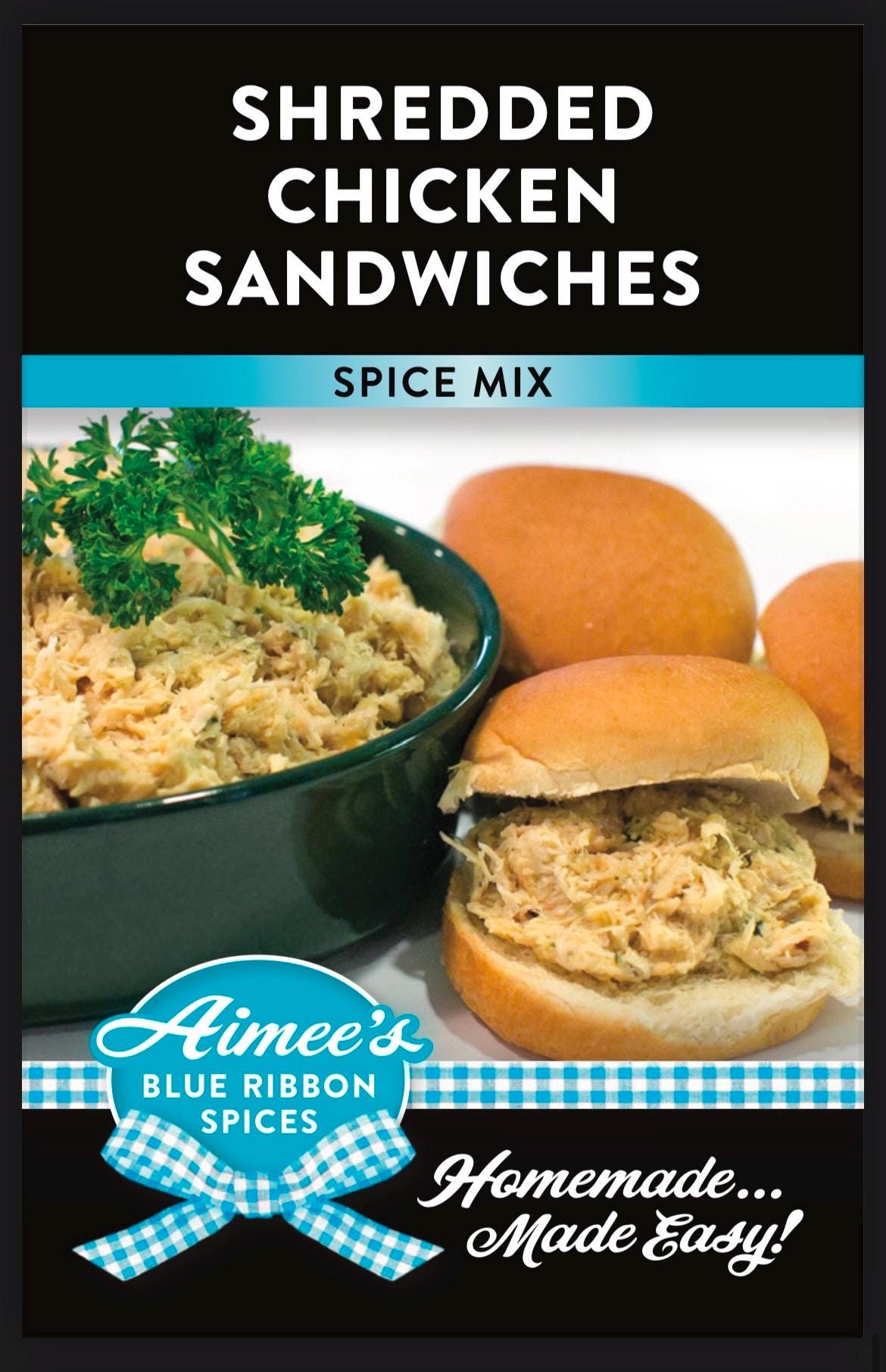 Shredded Chicken Sandwiches* !TOP! Seller Spice Seasoning Mix (NO SALT version) Gluten Free Spices -Family Favorite! -Rotisserie Chicken