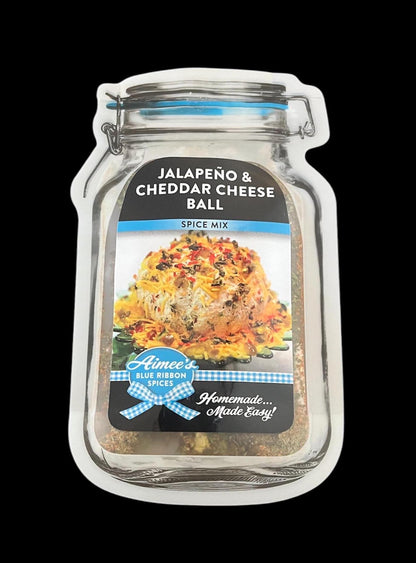 Jalapeño & Cheddar Cheese Ball NO SALT Recipe Spice Seasoning Mix “Value 3 Pack Bulk Savings” 3 Mason Jar Spice Packets~Great Gift Idea