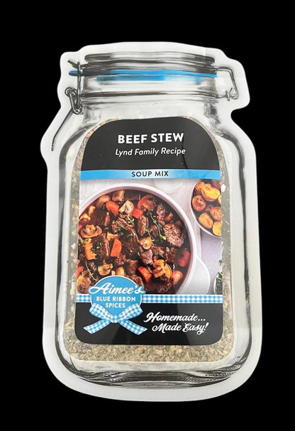Beef Stew Meal Spice Seasoning Mix Dinner (NO SALT) Lynd Family Recipe ~Oven or Crock Pot Family Size Dinner -Loads of Flavor -Beef Veggies