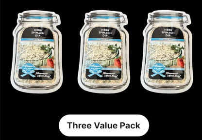 Herb Spinach Dip Spice Seasoning Mixes "Value 3 Pack Bulk Savings” Great for Gift Giving Spices are Gluten FREE and Full of Flavor Bread Dip