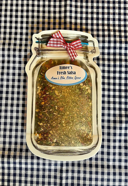 Aimee’s Fresh Salsa Spice Seasoning Mix Homemade Salsa - Fresh - Tomatoes - Cilantro - Onions - Tortilla Chip Dip - Nachos -Layered Taco Dip