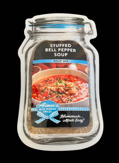 Stuffed Bell Pepper Soup Seasoning Spice Mixes Value 3 Pack Bulk Savings Hearty Family Size Meal - Rice - Red and Green Bell Peppers - YUM!