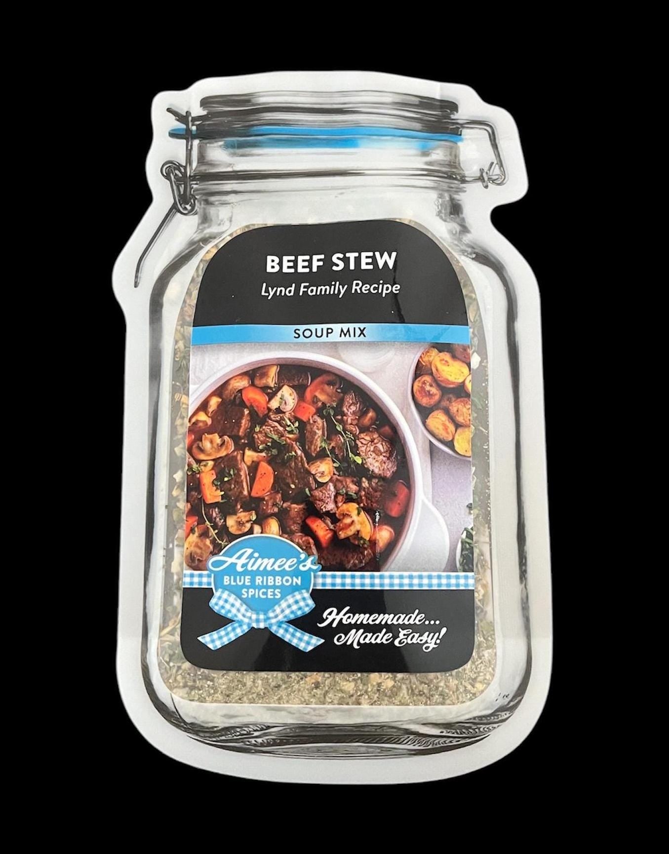 Beef Stew Meal Spice Seasoning Mix ~ Lynd Family Recipe - Dinner Family Size- Loaded with Beef and Vegetables- Spice Mix Packet - Crock Pot