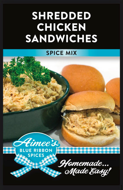 Shredded Chicken Sandwiches** TOP! Seller Spice Mixes “Value 3 Pack Bulk Savings” Gluten FREE Spices ~ Great Gift ~ Simple ~ Quick~ Easy YUM