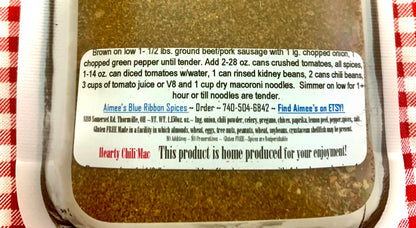 Chili Mac Spice Mix Elbow Macaroni Noodles Spices are Gluten Free Hearty Cheddar Cheese Beans Hearty EASY Crock Pot Gift Basket Giving  YUM