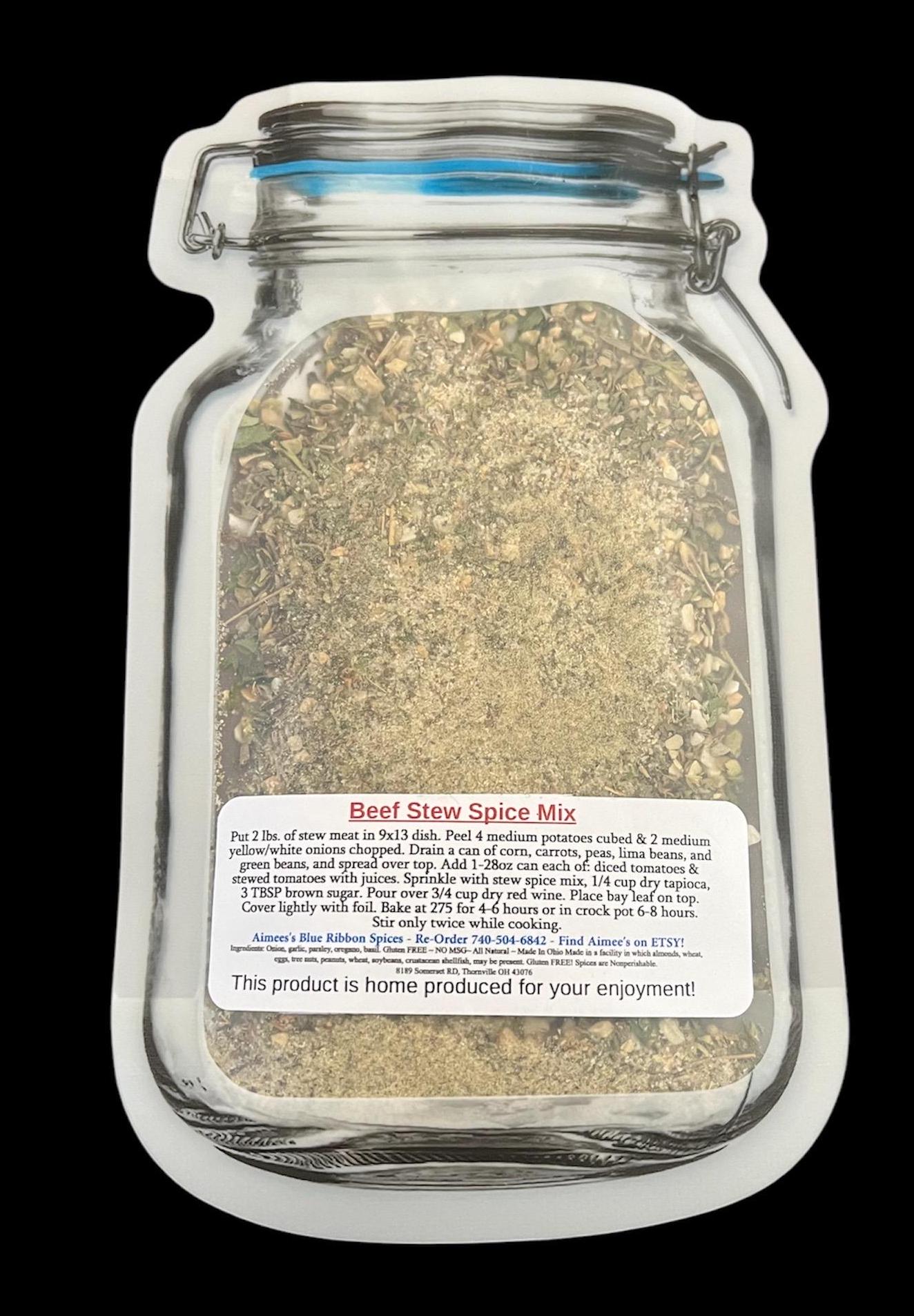 Beef Stew Spice Seasoning Mix “Value 3 Three Pack Bulk Savings” Family Size Dinner Meal - Loaded with Beef and Vegetables- Potluck- Tailgate