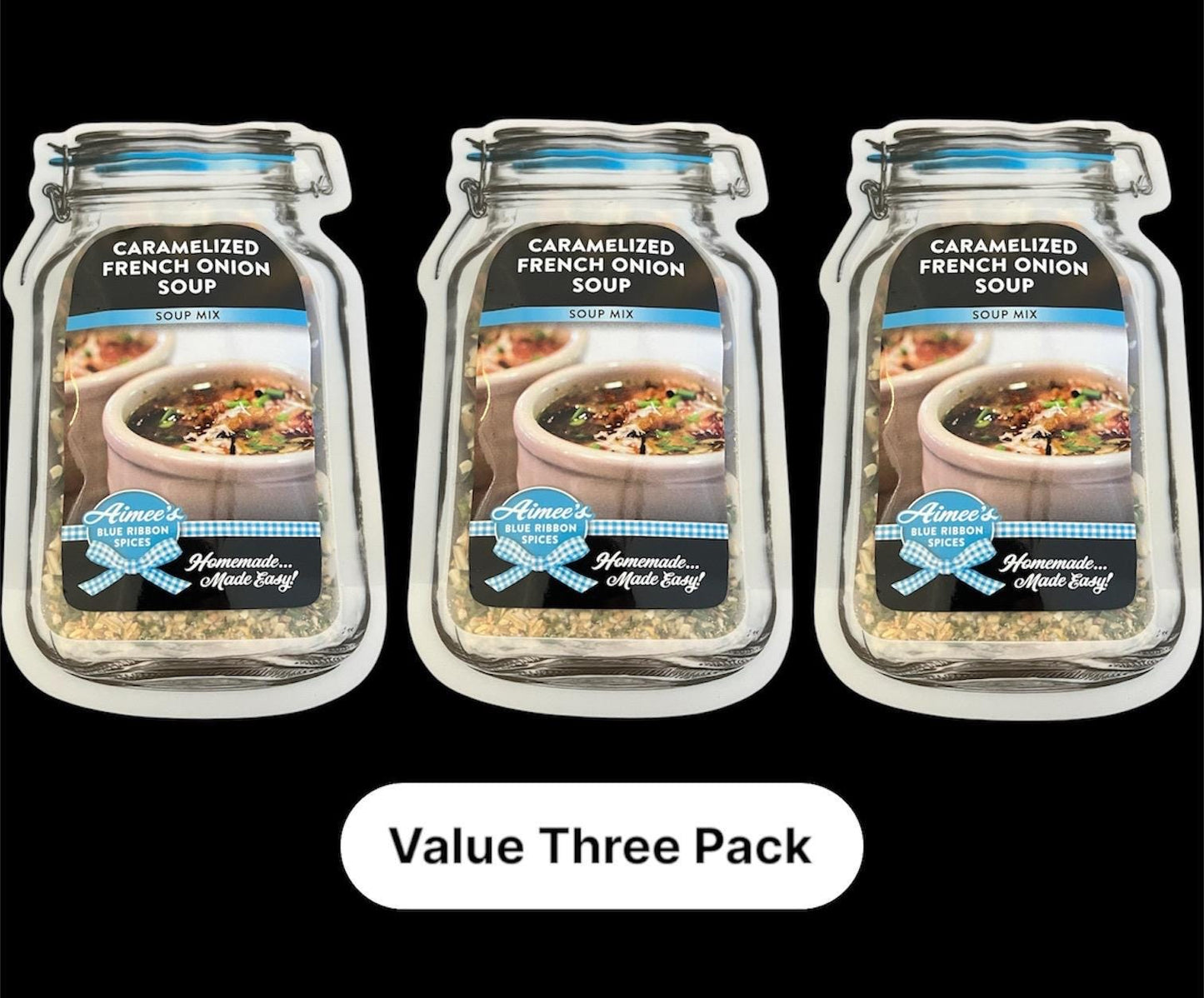 Caramelized French Onion Spice Seasoning Mix “Value 3 Pack Bulk Savings” Customer Favorite-Sweet Onions-Soup & Sandwich-Gluten Free Spices
