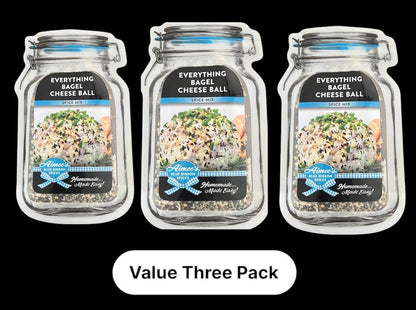 EVERYTHING Bagel Cheese Ball Spice Mix Value 3 Pack Bulk Savings~ Perfect for Gift Giving and Gift Baskets Cheese Ball ~ Appetizer~Tailgate