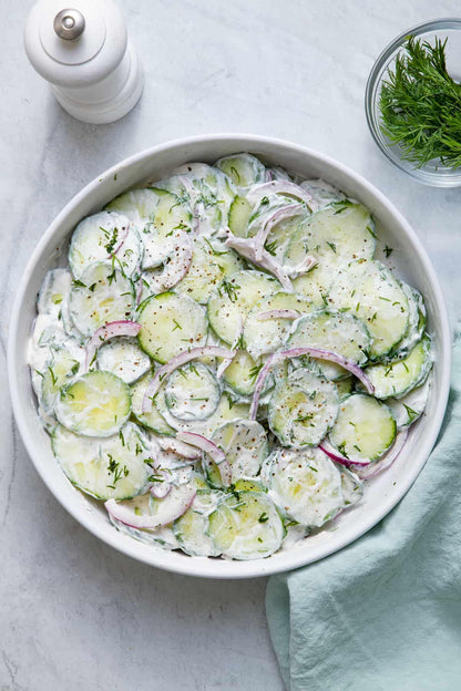 Sour Cream and Dill Cucumber Salad Spice Seasoning Mix - Fresh Cucumbers- Creamy Summer Garden Salad - Red Onions - Sour Cream - Dill Ranch