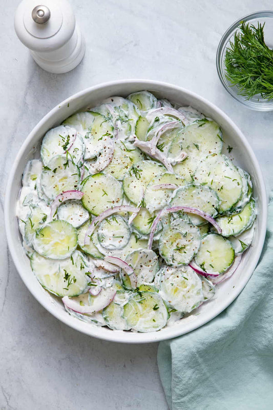 Sour Cream and Dill Cucumber Salad Spice Seasoning Mix - Fresh Cucumbers- Creamy Summer Garden Salad - Red Onions - Sour Cream - Dill Ranch