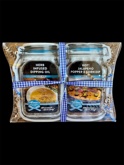 4 Pack Top Sellers -Shredded Chicken Sandwiches, Giddy Up Guacamole, Herb Dipping Oil & Hot Jalapeño Popper-Top Sellers Mixes Gift Wrapped