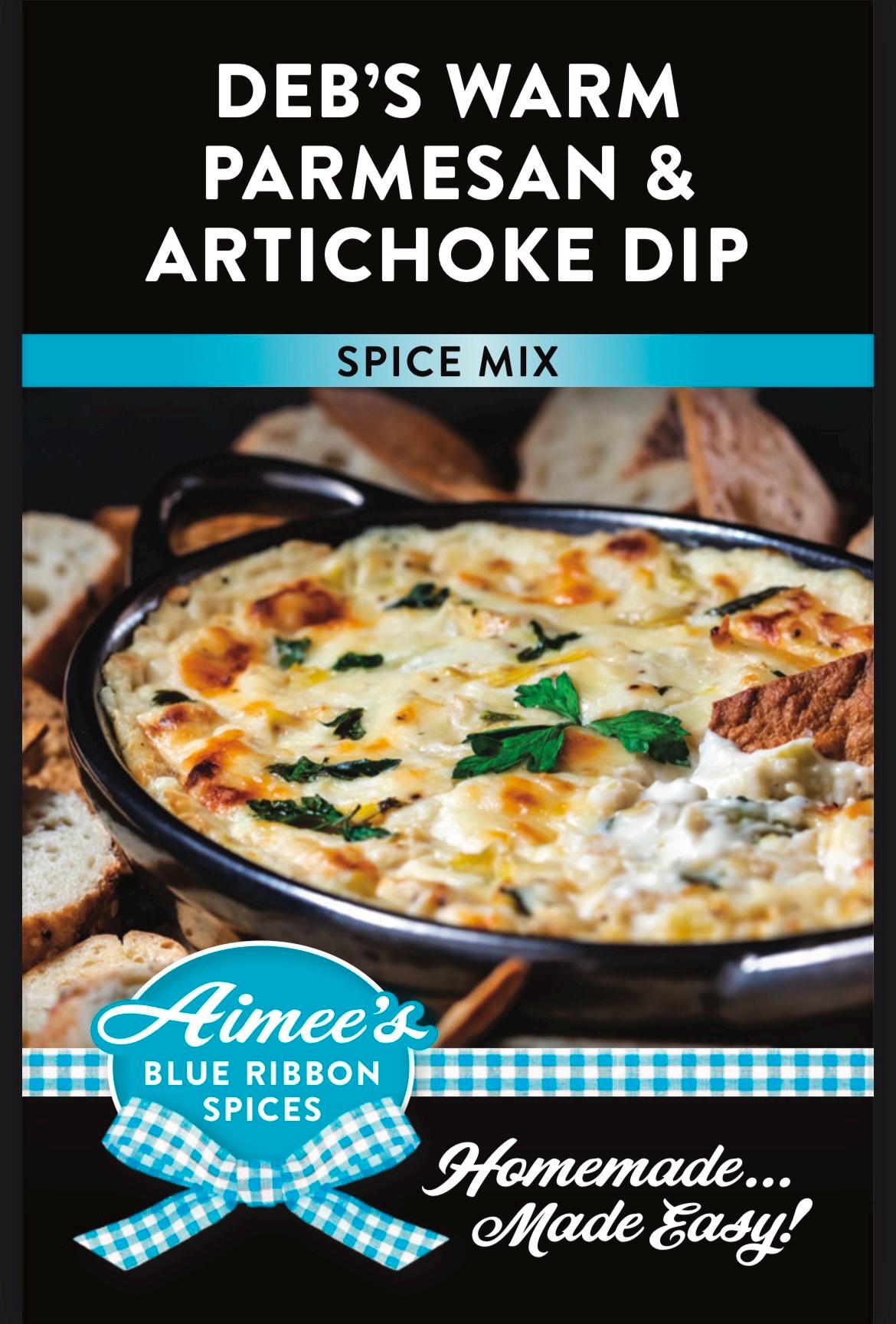 Warm Parmesan & Artichoke Dip**Spice Seasoning Mix Packet and Recipe (NO SALT) Party Favorite Appetizer- Spinach + Artichoke Dip EASY Yum