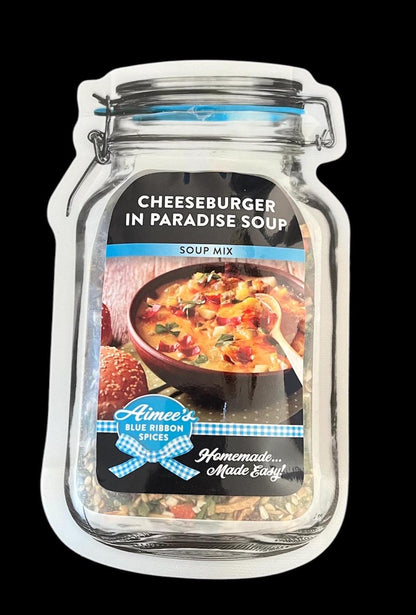 Cheeseburger In Paradise Soup Spice Seasoning Mix “Value 3 Pack Bulk Savings” 3 Soup Mix Packets - Hearty Family Meal - Crowd Favorite - YUM
