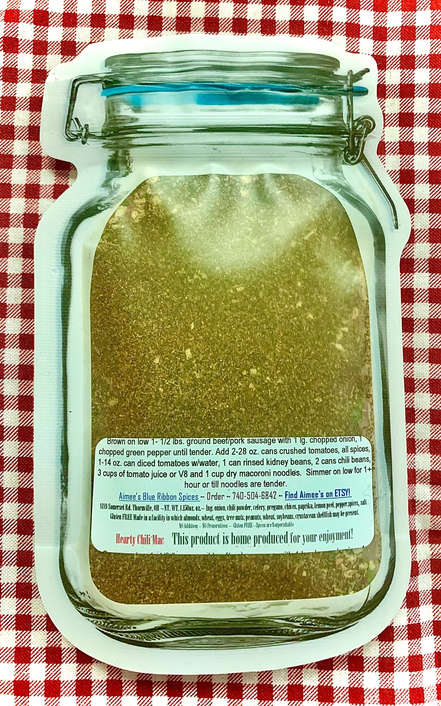 Chili Mac Spice Mix Elbow Macaroni Noodles Spices are Gluten Free Hearty Cheddar Cheese Beans Hearty EASY Crock Pot Gift Basket Giving  YUM