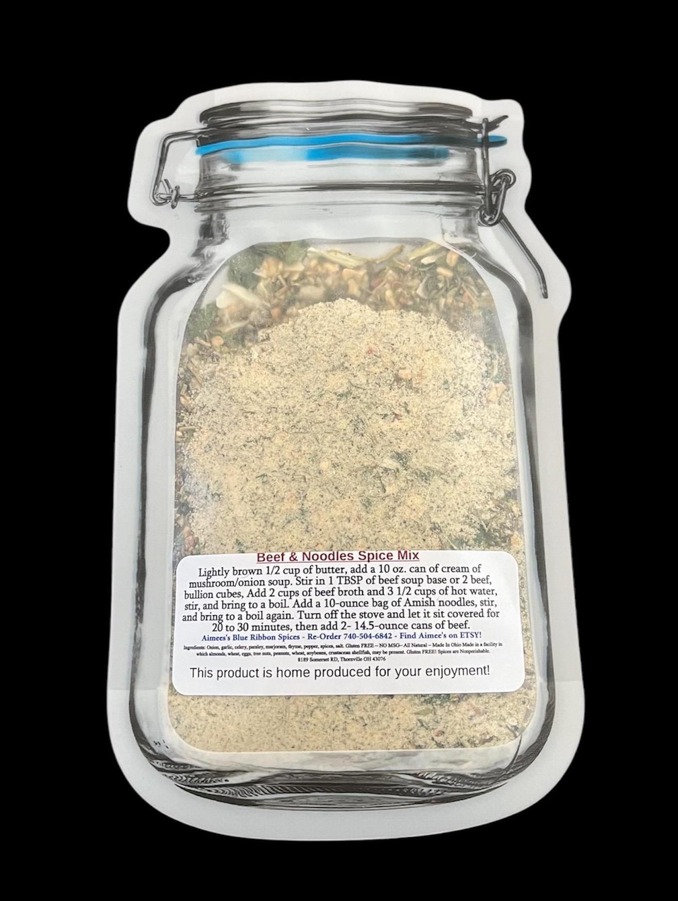 Beef & Noodles Dinner Meal- LYND Family Recipe Spice Seasoning Mix -Dinner Recipe -Hearty Meal-Pot Luck -Crock Pot -Dry seasoning Spice Mix