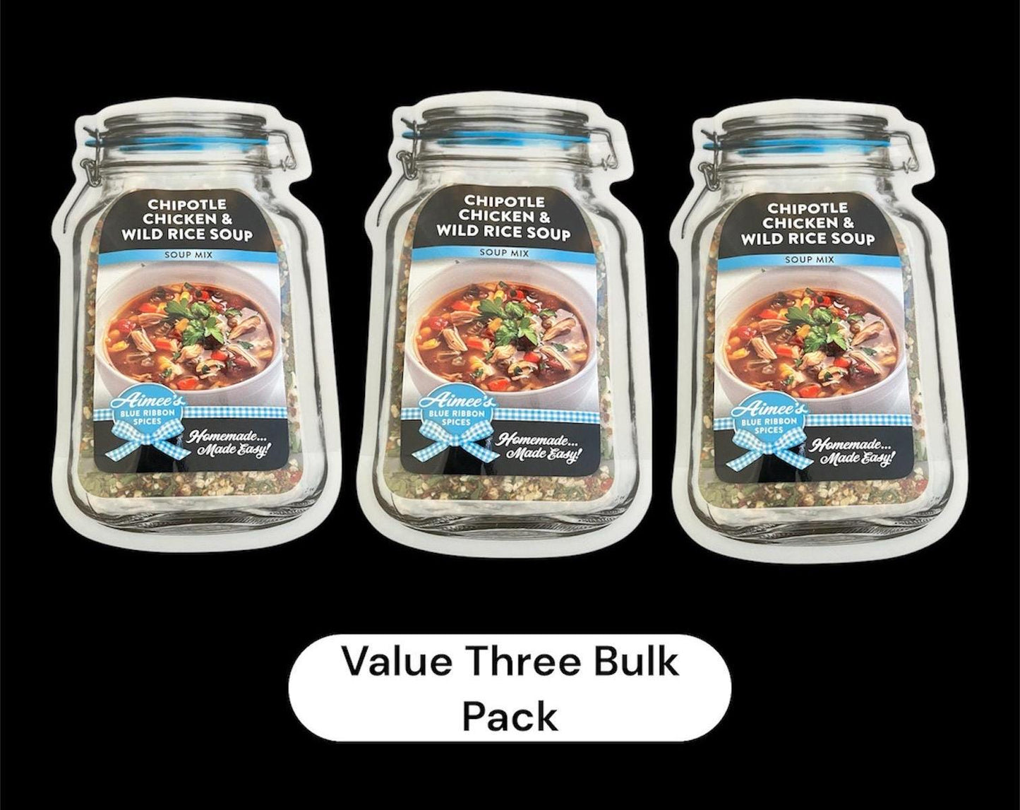 Chipotle Chicken & Wild Rice Soup Spice Seasoning Mix - 3 Pack Bulk Savings” Mexican Tortilla Soup Makes a Great Gift Spices are Gluten FREE