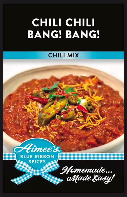 Chili Chili Bang! Bang! Soup Spice Mix “Value 3 Pack Bulk Savings” Family Meal- Spices are Gluten Free- Makes LARGE AMOUNT- Beans- Spicy-