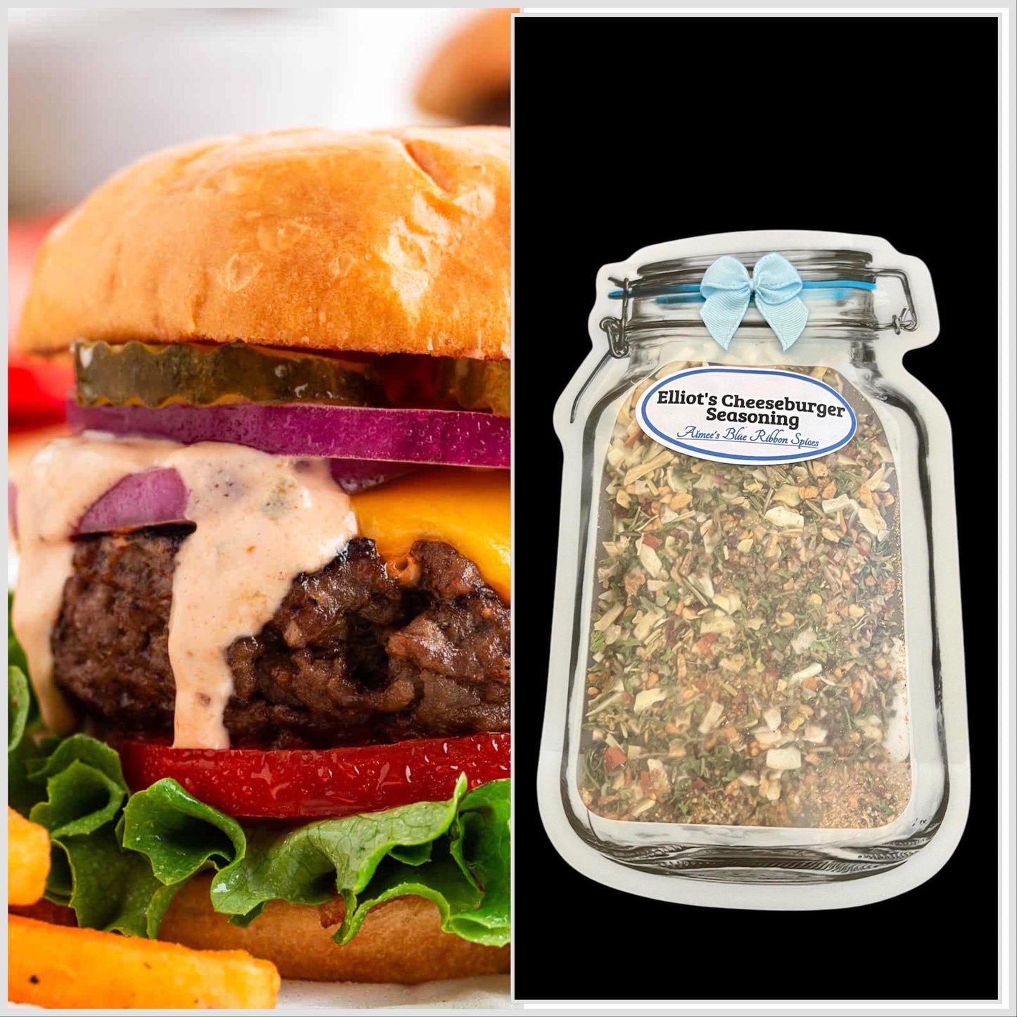 Elliot’s Cheeseburger Beef Seasoning Spice Mix ~ NEW! Hamburgers- Cook Out - Grilling - Summer - Gourmet - Patties - No! Gluten -  No MSG -