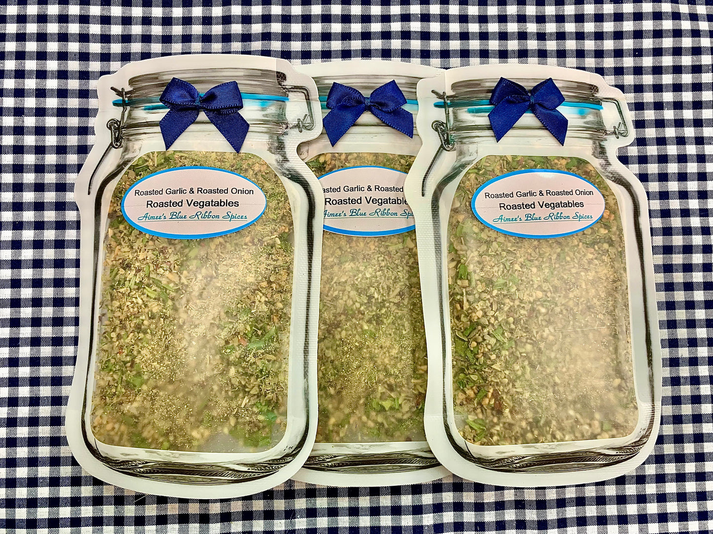 Roasted Garlic ~ Roasted Onion ~ Roasted Vegetables Spice Seasoning Mix “Value 3 Pack Bulk Savings” 3 Apice Mix Packets