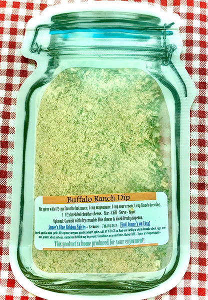 Buffalo Ranch Dip Spice Seasoning Mix - Crowd Favorite - Appetizer Dip - Dry Seasoning Packet - Tail Gate Party - Graduation Party- Chip Dip