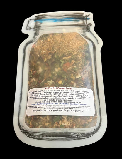 Stuffed Bell Pepper Soup Seasoning Spice Mixes Value 3 Pack Bulk Savings Hearty Family Size Meal - Rice - Red and Green Bell Peppers - YUM!