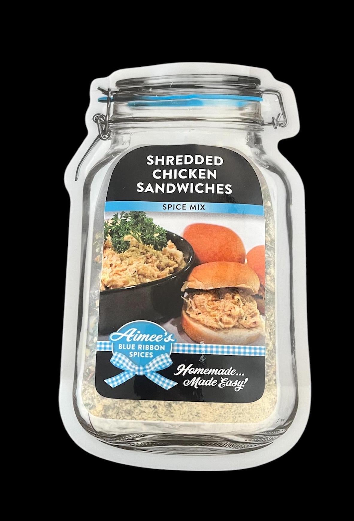 Shredded Chicken Sandwiches* !TOP! Seller Spice Seasoning Mix (NO SALT version) Gluten Free Spices -Family Favorite! -Rotisserie Chicken