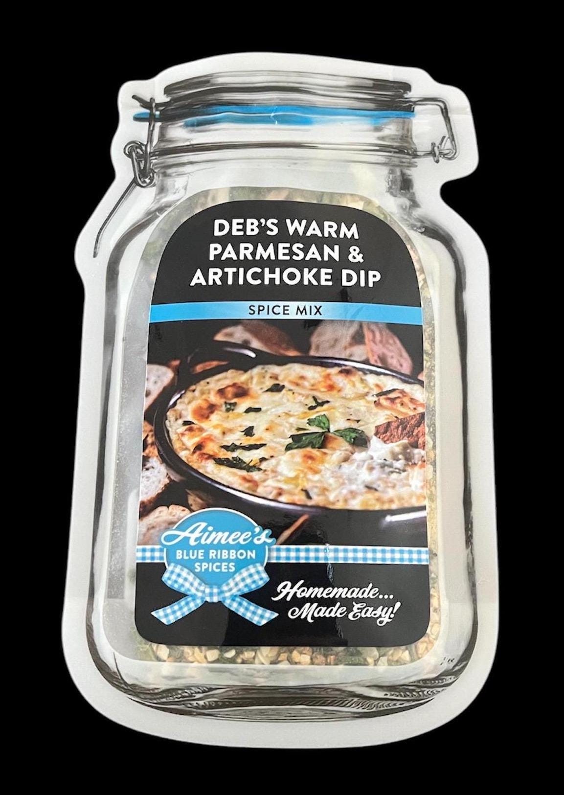 Warm Parmesan & Artichoke Dip**Spice Seasoning Mix Packet and Recipe (NO SALT) Party Favorite Appetizer- Spinach + Artichoke Dip EASY Yum