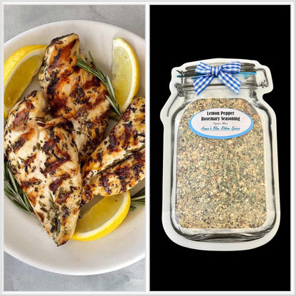 Lemon Pepper & Rosemary Chicken Spices and Herbs Seasoning Mix For Roasting ~ Grilling ~ Baking ~ Gift Giving ~ Dry Spice Mix -Gluten Free
