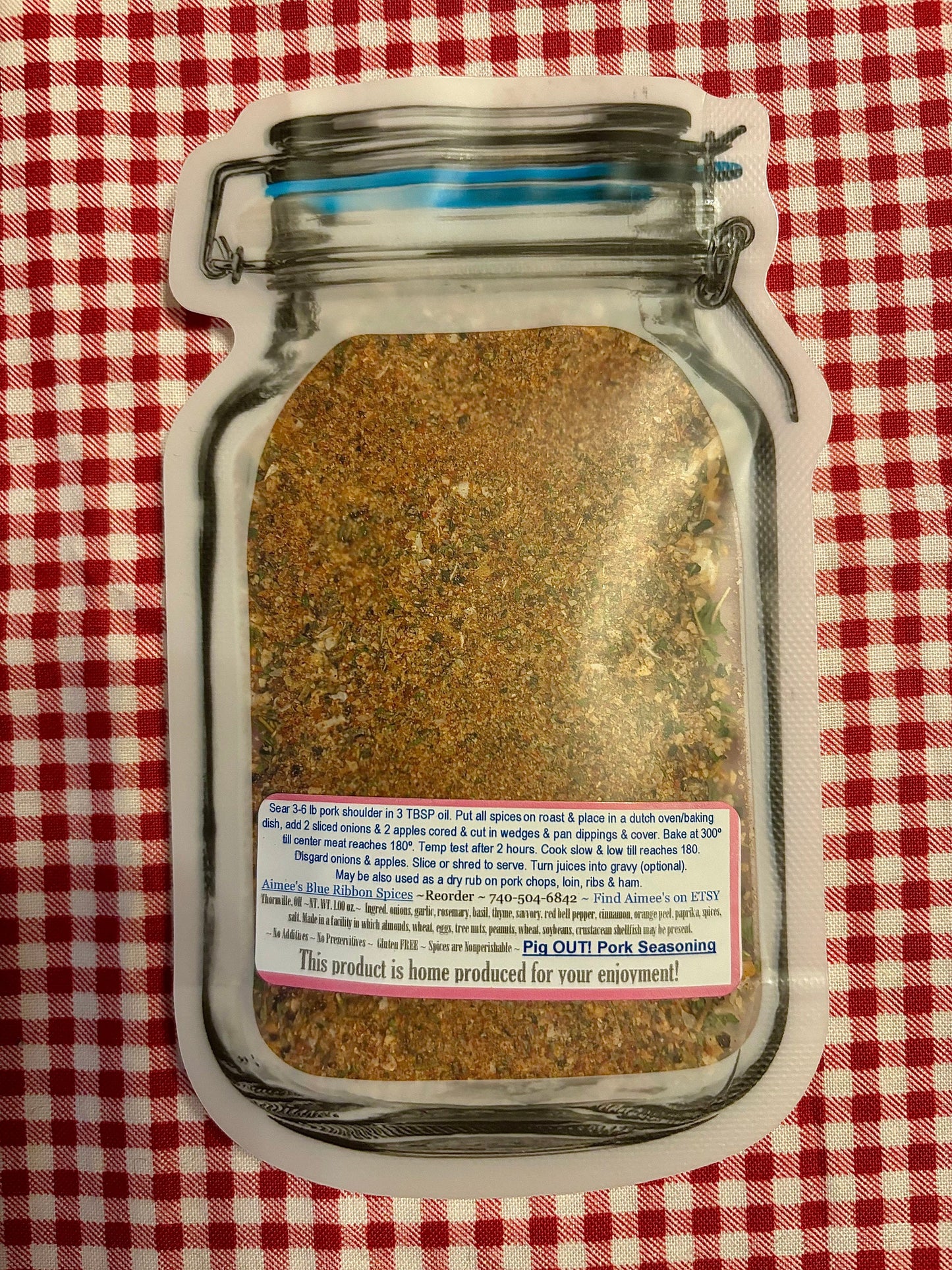 Pig Out! Pork Rub Spice Seasonings Mix Pork Chop Rub, Grilling Spices, Pork Loin, Pork Roast, Dry Herb Mix