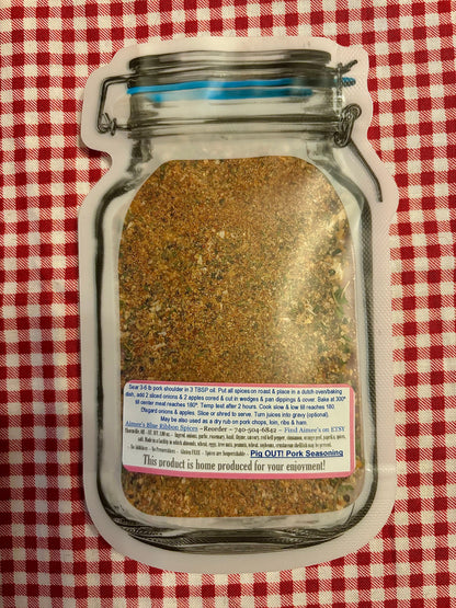 Pig Out! Pork Rub Spice Seasonings Mix Pork Chop Rub, Grilling Spices, Pork Loin, Pork Roast, Dry Herb Mix
