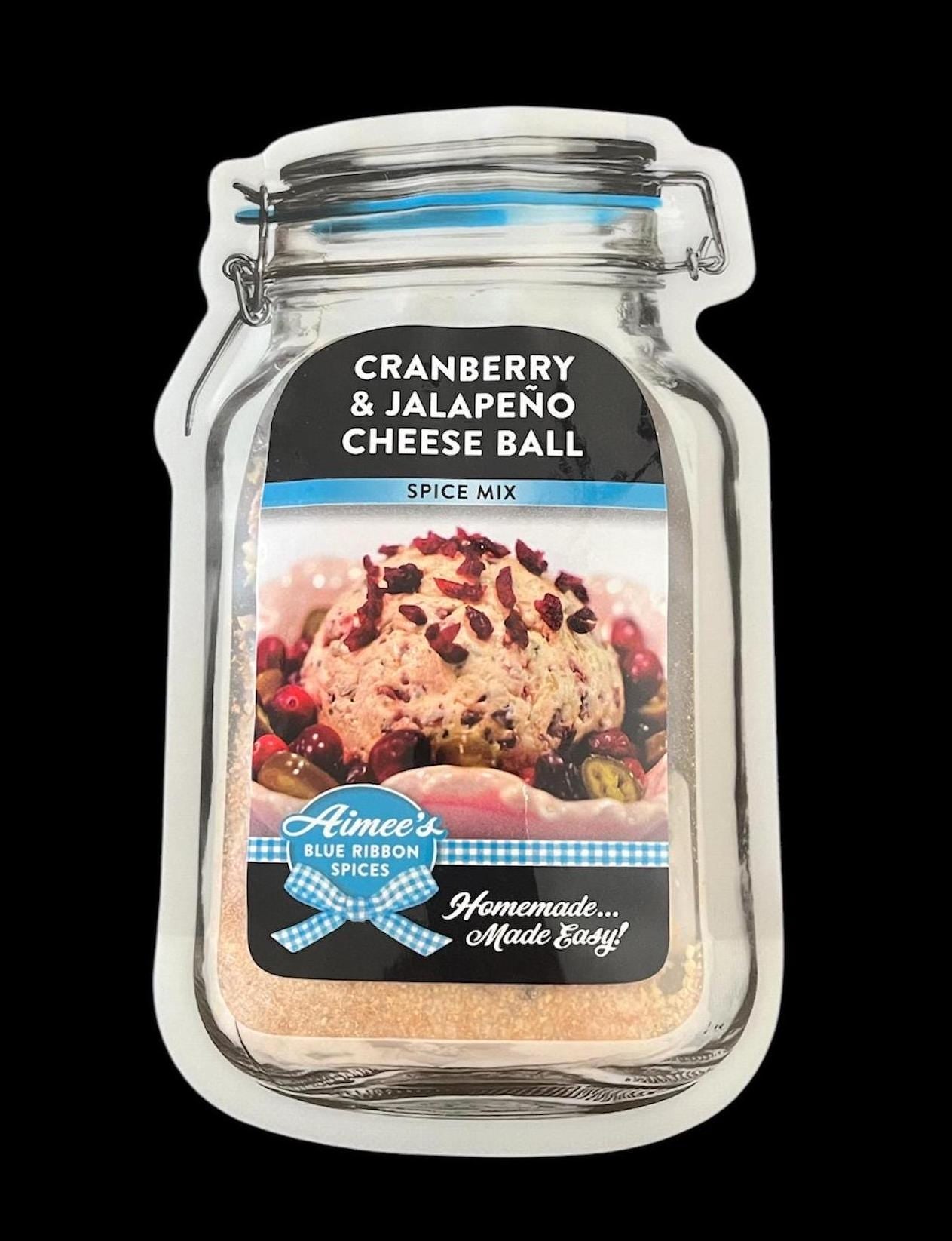 Cranberry & Jalapeno Cheese Ball ~ Sweet/Heat Favorite ~ VERY! Addictive ~ Dry Spice Seasoning  Mix ~ Appetizer ~ Cream Cheese ~ Party Fav