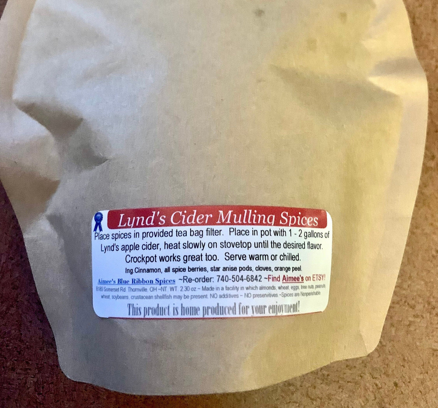 Cider Mulling Spices Lynd's Fruit Farm NEW!