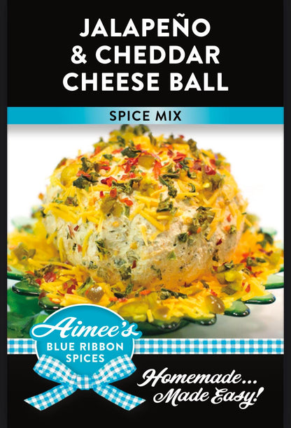 Jalapeno & Cheddar Cheese Ball Spice Mixes Value 3 Pack Bulk Savings Makes LARGE Cheese Ball~Great for Gift Giving~Cream Cheese ~Gluten Free