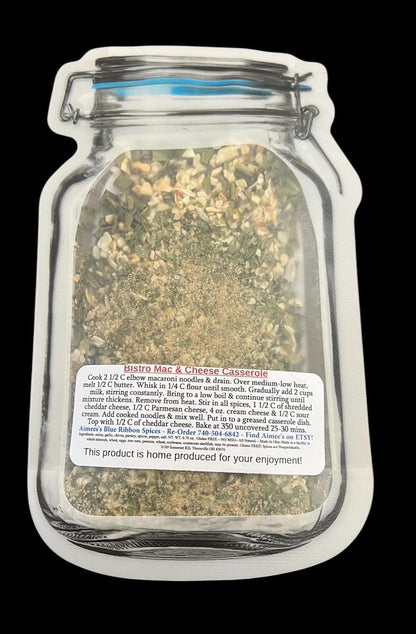 Bistro Mac & Cheese** Macaroni Casserole Spice Blend Seasoning Mix - Family Size Meal - Potluck -Tailgate Party- Family Reunion Get Together