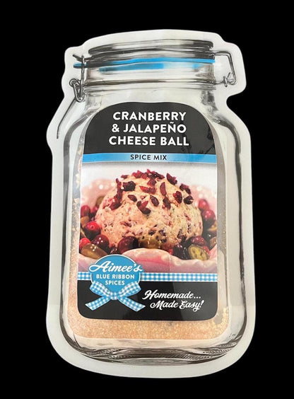 Cranberry & Jalapeno Cheese Ball ~Sweet/Heat Favorite ~VERY! Addictive ~ Spice Seasoning Mix (NO SALT) ~ Top! Selling Cheese Ball ~Appetizer