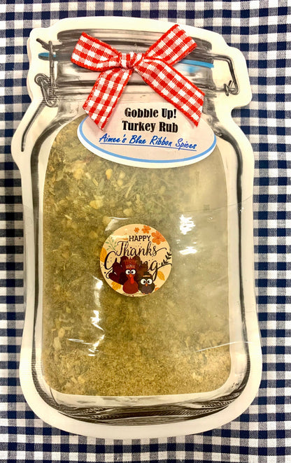 Gobble Up! Turkey Rub Spice Mix “Value Three 3 Pack Bulk Savings” Thanksgiving Feast-Gluten Free Spices-Family Size-Great on Chicken-Roasted