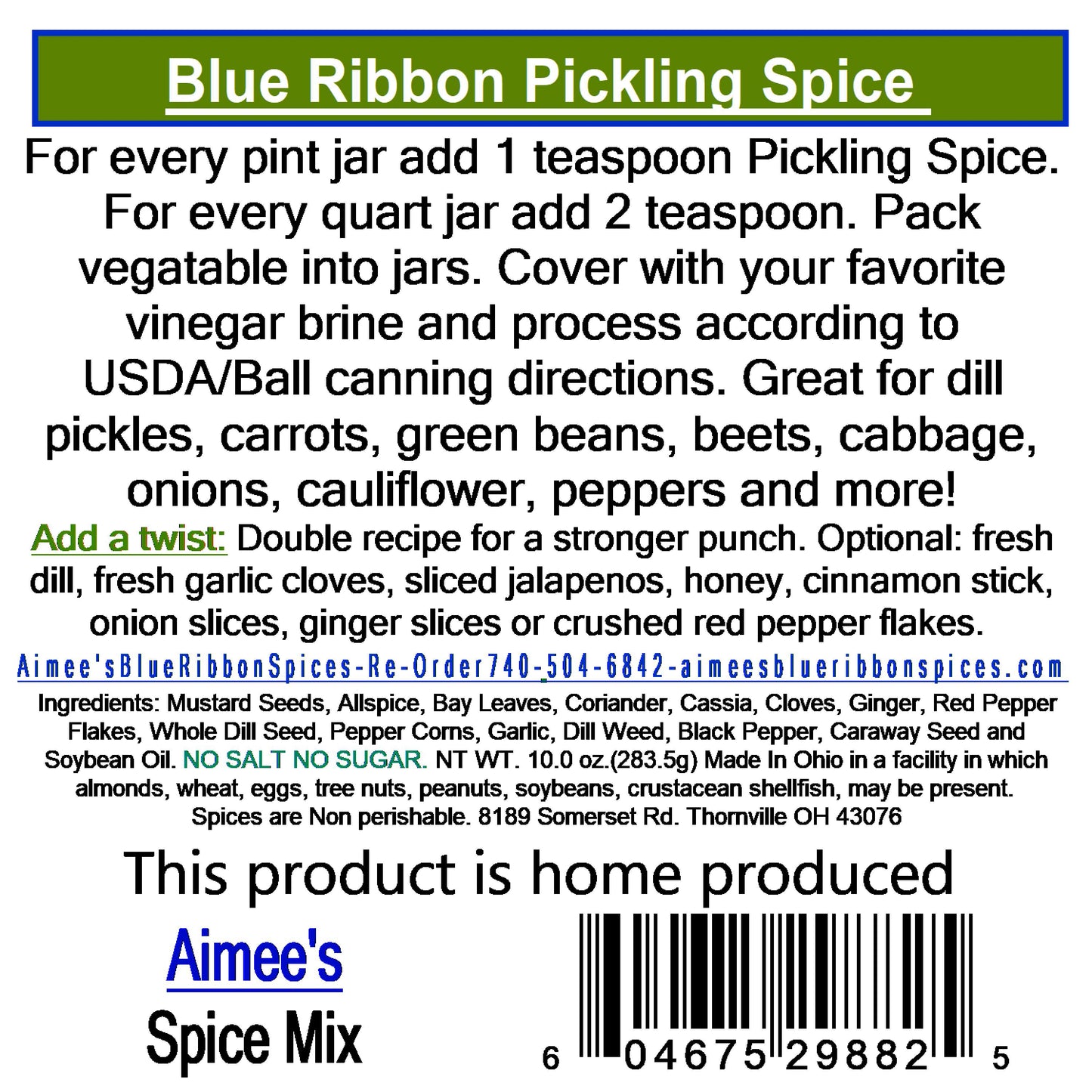 Dill Pickle Seasoning