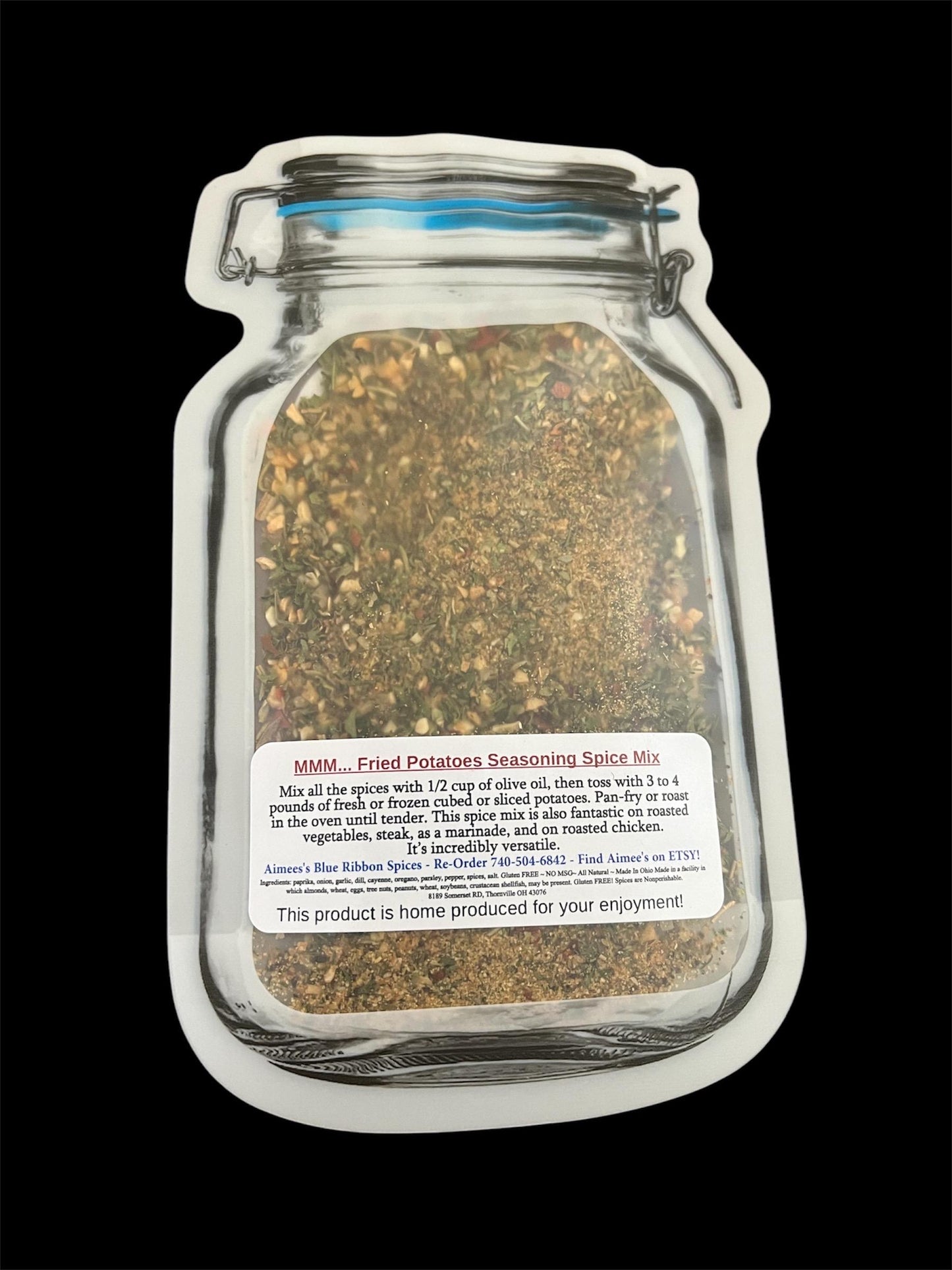 MMM…Fried Potatoes Seasoning Spice Mixes Value 3 Pack Bulk Savings Hash Browns Home Fries Top Seller ~ Good on Roasted Vegetables Great Gift