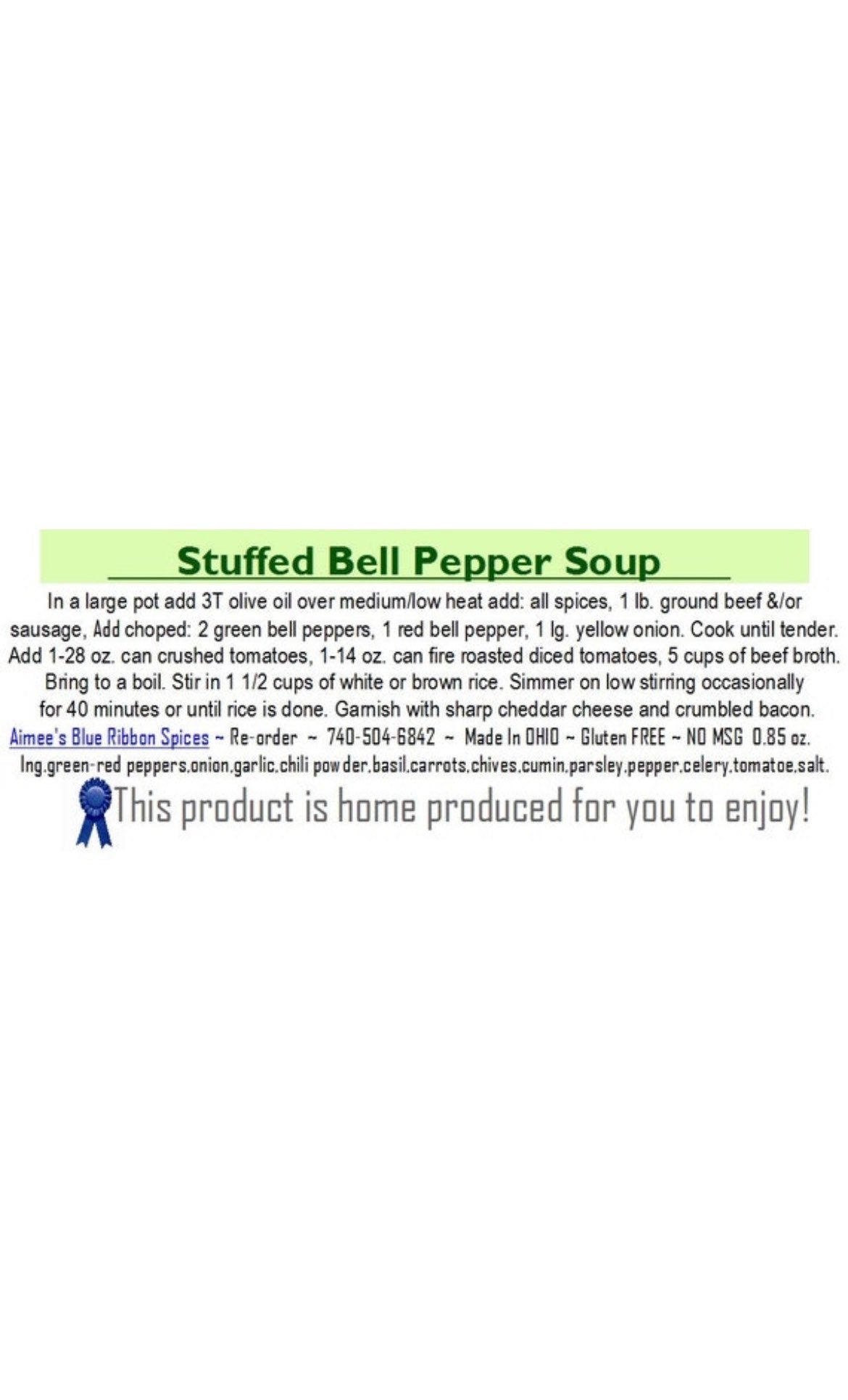 Soup Lovers 4 Pack Spice Mixes Favorites Gift Wrapped ~ 4 Packets of Jens Potato, Chipotle Chicken, Caramelized Onion, Stuffed Bell Pepper