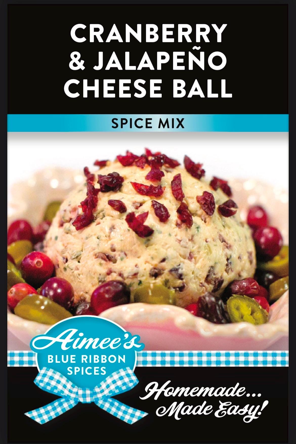 Cranberry & Jalapeño Cheese Ball Spice Seasoning Mixes "Value 3 Pack Bulk Savings” Sweet Heat ~ TOP Seller ~ Perfect Gift ~ Party Dip Spread