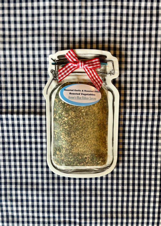 Roasted Garlic, Roasted Onion & Roasted Vegetables Spice Mix Seasonings Spices are Gluten Free Fresh Veggies Herbs Makes Large Family Recipe