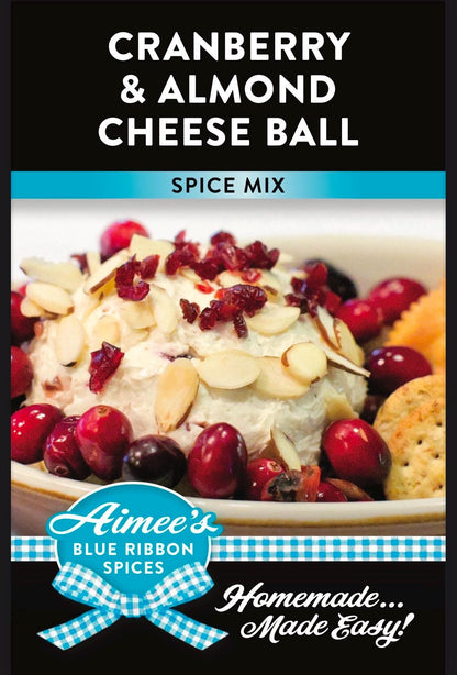 Cranberry & Almond Cheese Ball Spice Seasoning  Mix “Value 3 Pack Bulk Savings” Cream Cheese Holidays Crackers Bagel Spices are Gluten Free