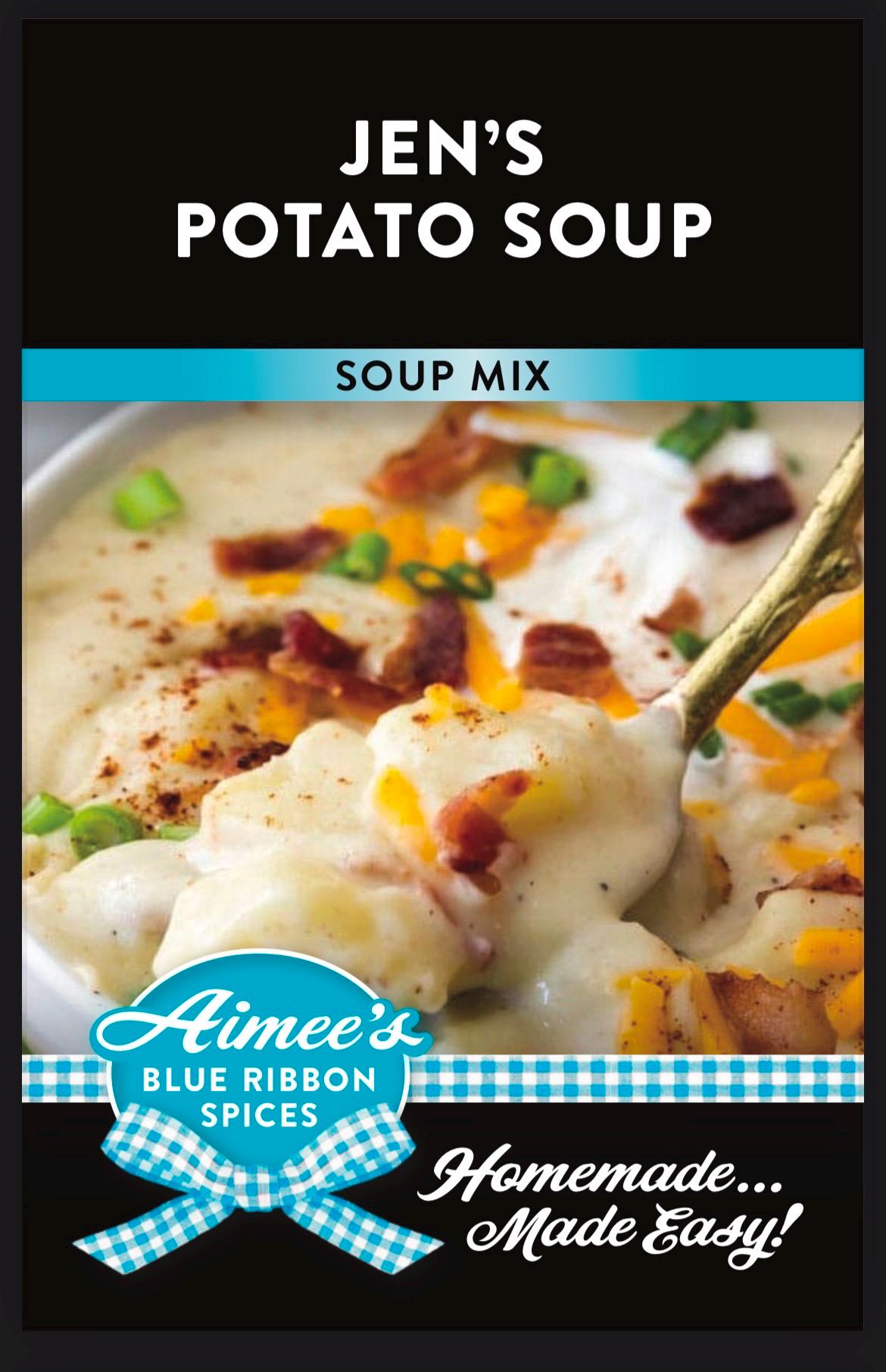 Jens Potato Soup Mix and Recipe** Creamy Comfort Food Spice Seasoning Mix EASY !TOP! Seller Cheesy Potato Soup ~ Gift Basket Giving ~ Creamy