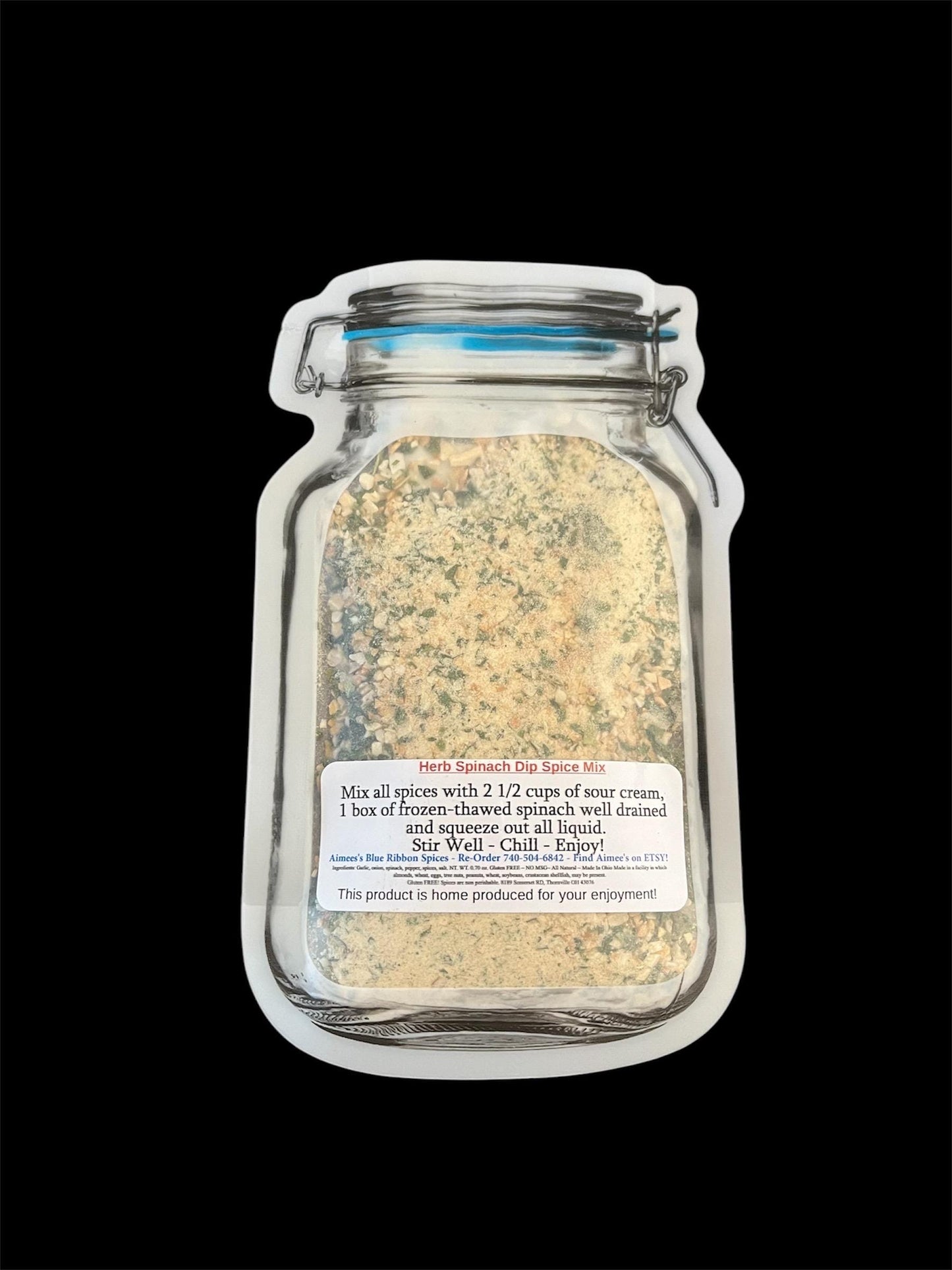 Party 4 Pack Dip Favorite Spice Mixes Gift Wrapped ~ Loaded Baked Potato Dip, Herb Spinach Dip, Parmesan & Artichoke Dip, Dill Dip FREE Shipping