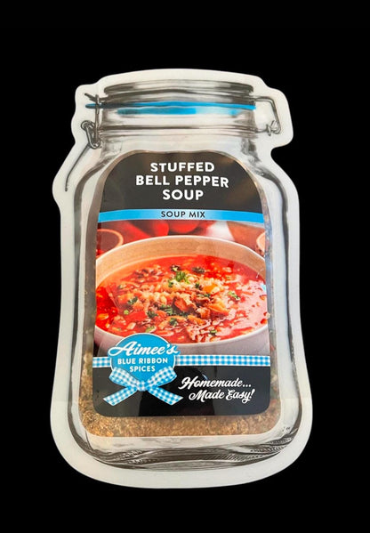 Soup Lovers 4 Pack Spice Mixes Favorites Gift Wrapped ~ 4 Packets of Jens Potato, Chipotle Chicken, Caramelized Onion, Stuffed Bell Pepper