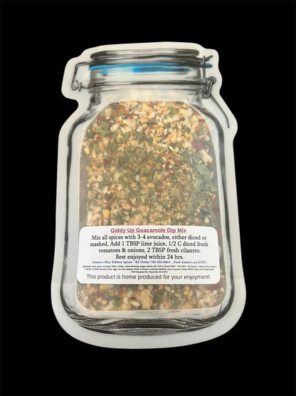 Giddy Up! Guacamole Dip Spice Seasoning Mixes and Recipe "Value 3 Pack Bulk Savings” ~Mexican Guacamole Dip &Tortilla Chips ~YUM! Great GIFT