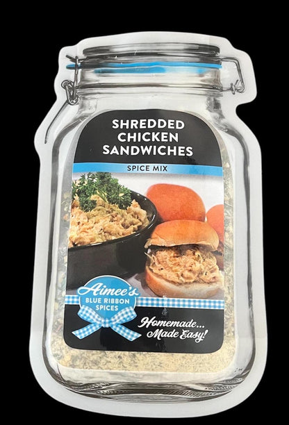 Shredded Chicken Sandwiches NO SALT  ** TOP! Seller Spice Mix “Value Three Pack Bulk Savings”