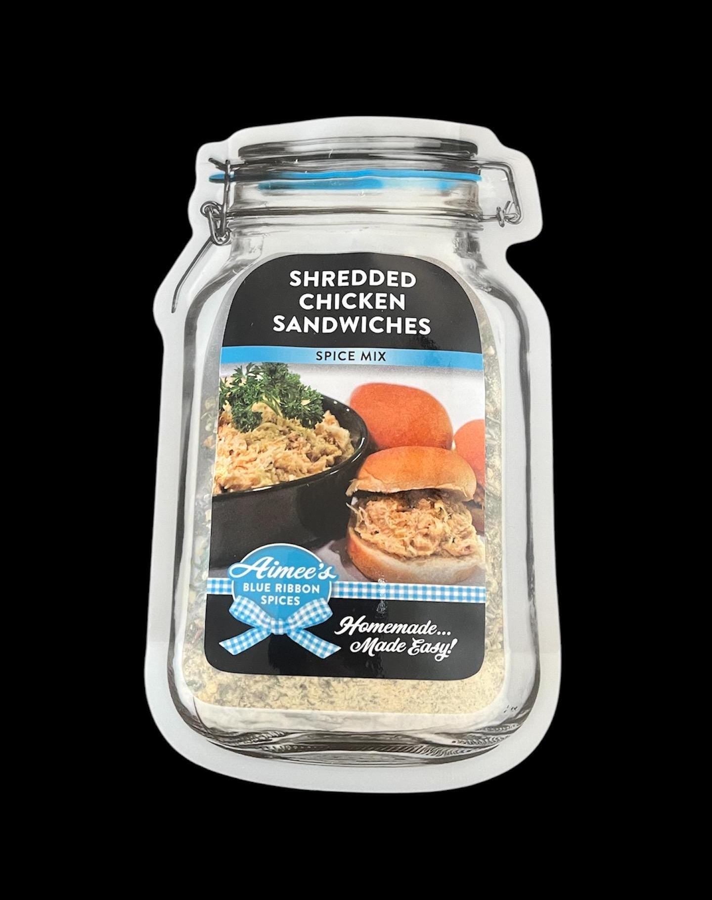 Shredded Chicken Sandwiches** TOP! Seller Spice Mixes “Value 3 Pack Bulk Savings” Gluten FREE Spices ~ Great Gift ~ Simple ~ Quick~ Easy YUM